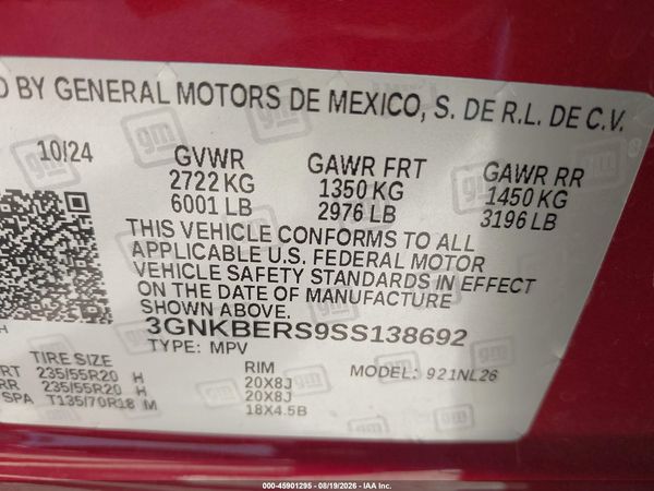 2025 CHEVROLET BLAZER FWD RS — I9