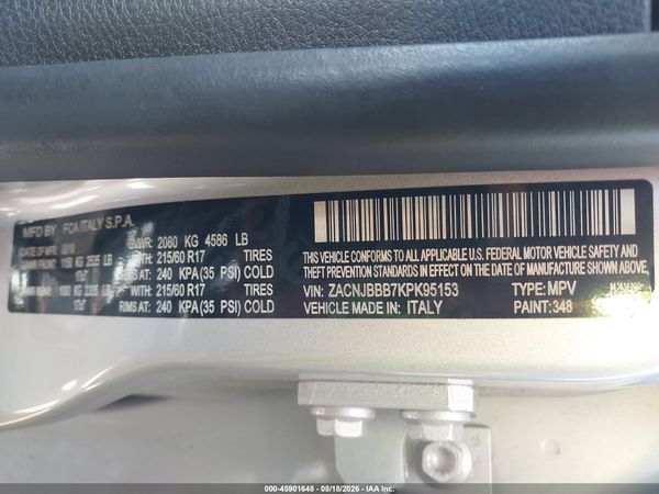2019 JEEP RENEGADE LATITUDE 4X4