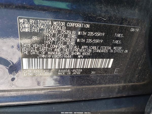 2019 TOYOTA RAV4 LIMITED