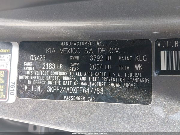 2023 KIA FORTE LXS