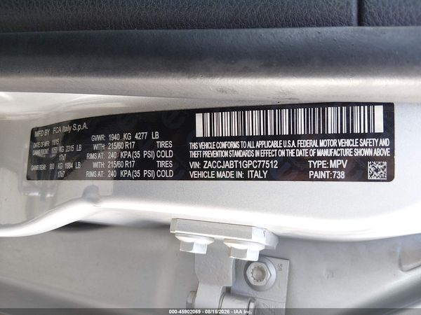 2016 JEEP RENEGADE LATITUDE