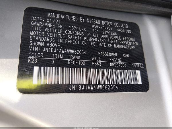 2021 NISSAN ROGUE SPORT S AWD XTRONIC CVT — I9
