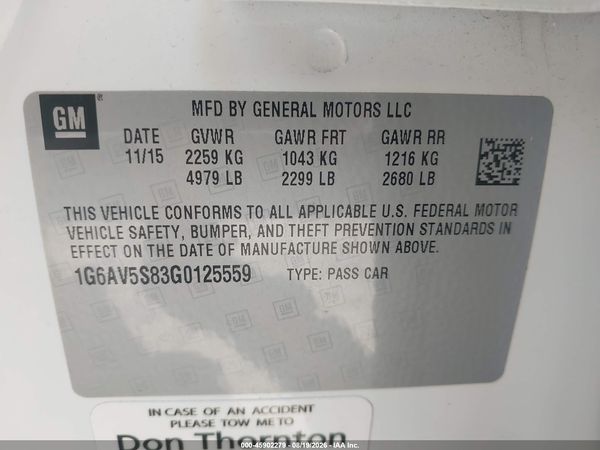 2016 CADILLAC CTS V-SPORT PREMIUM