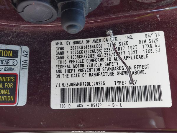 2013 HONDA CR-V EX-L