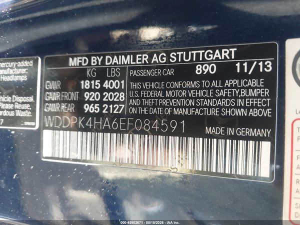 2014 MERCEDES-BENZ SLK 250 SLK250