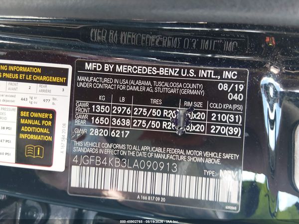 2020 MERCEDES-BENZ GLE 350 4MATIC