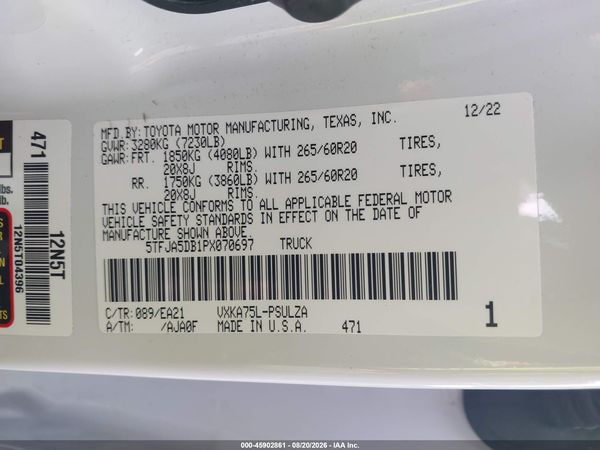 2023 TOYOTA TUNDRA LIMITED