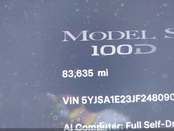 2018 TESLA MODEL S 100D/75D/P100D