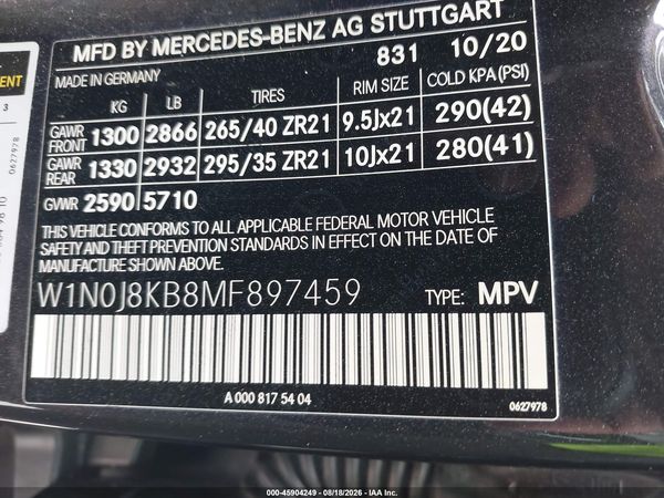 2021 MERCEDES-BENZ AMG GLC 63 COUPE S 4MATIC
