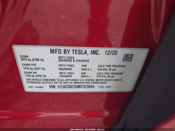 2021 TESLA MODEL X