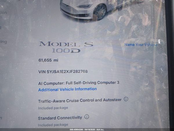 2018 TESLA MODEL S 100D/75D/P100D