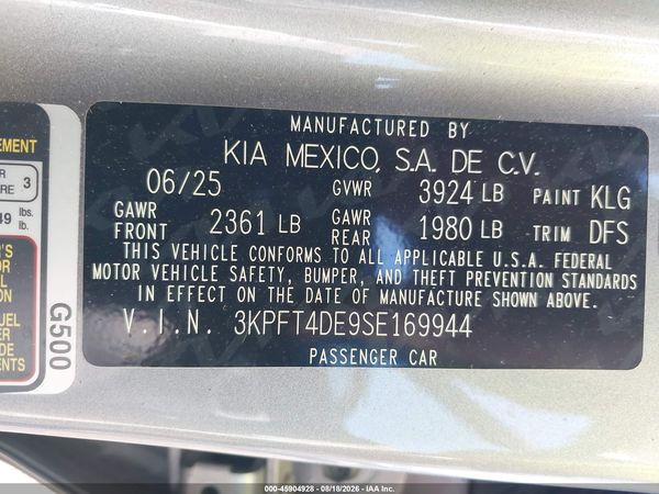 2025 KIA K4 LXS
