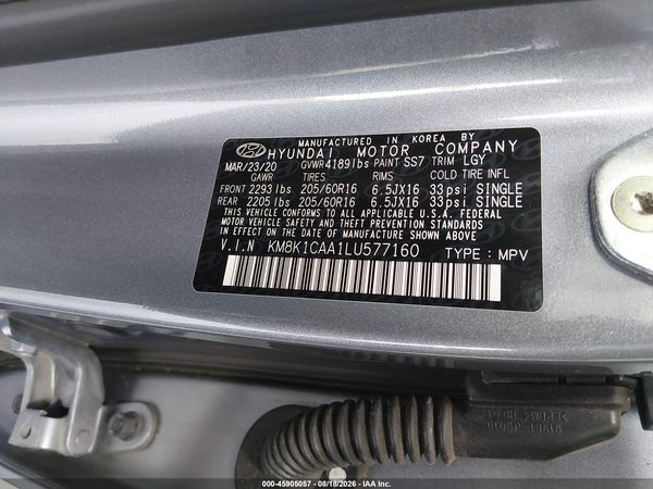 2020 HYUNDAI KONA SE