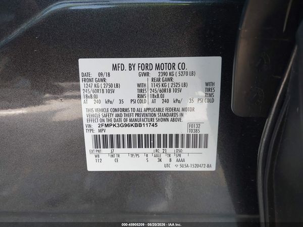 2019 FORD EDGE SE — I9