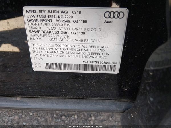 2016 AUDI Q3 2.0T PREMIUM PLUS