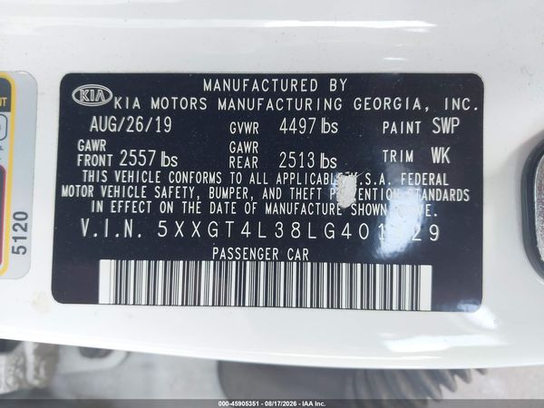 2020 KIA OPTIMA LX