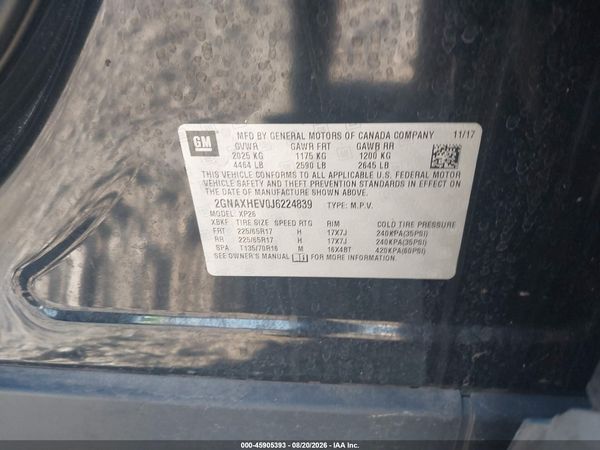 2018 CHEVROLET EQUINOX LS — I9