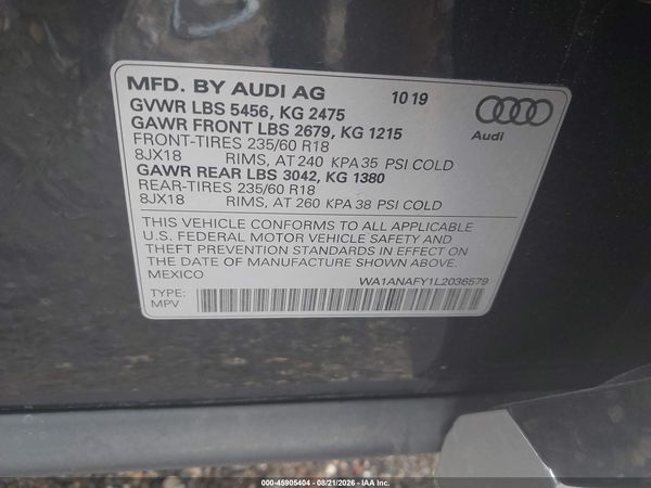 2020 AUDI Q5 — I9