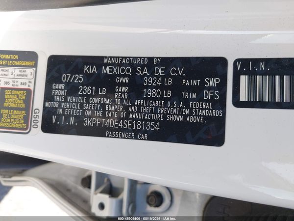 2025 KIA K4 LXS