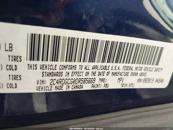2013 DODGE GRAND CARAVAN SXT