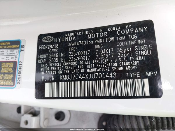 2018 HYUNDAI TUCSON SE
