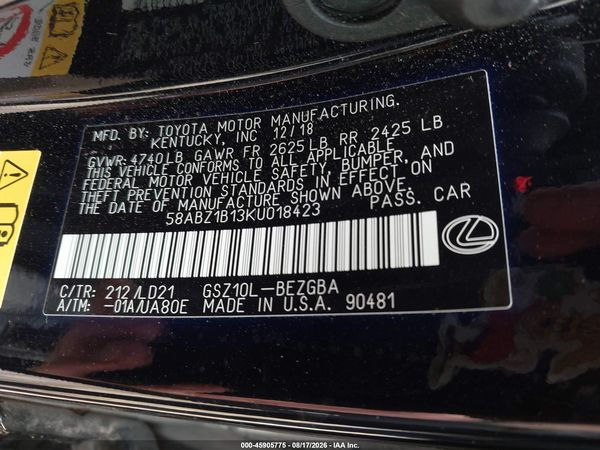 2019 LEXUS ES 350