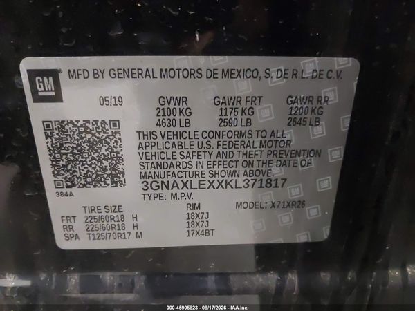 2019 CHEVROLET EQUINOX LT — I9