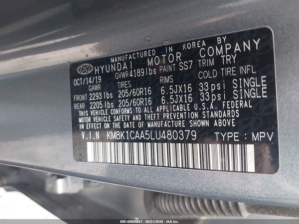 2020 HYUNDAI KONA SE