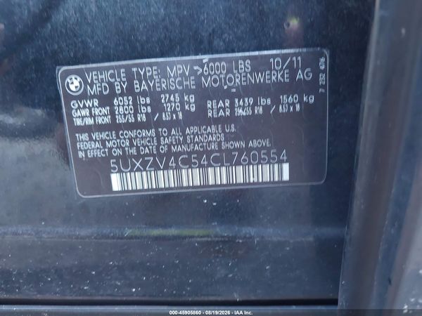 2012 BMW X5