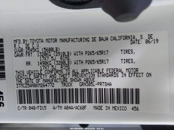 2019 TOYOTA TACOMA TRD SPORT