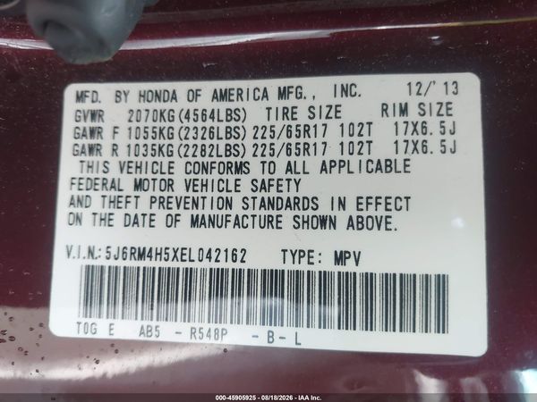 2014 HONDA CR-V EX
