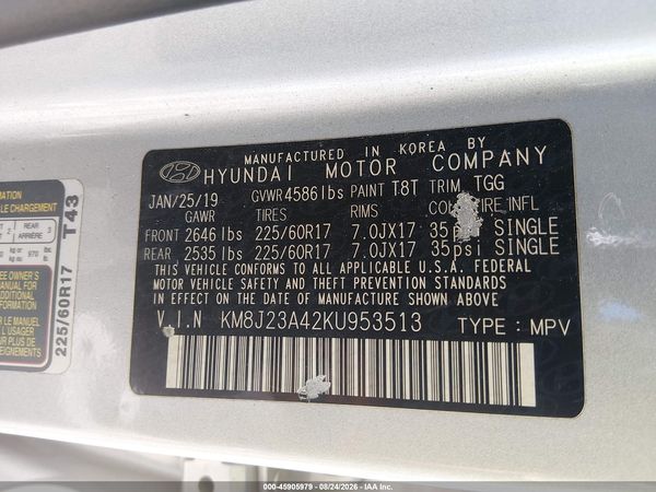 2019 HYUNDAI TUCSON SE