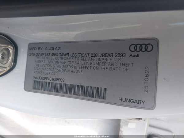 2016 AUDI A3 2.0T PREMIUM