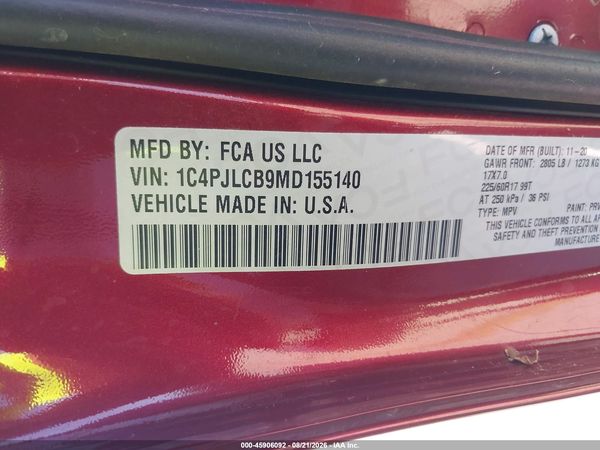 2021 JEEP CHEROKEE LATITUDE FWD