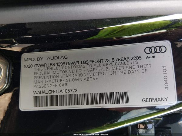 2020 AUDI A3 — I9