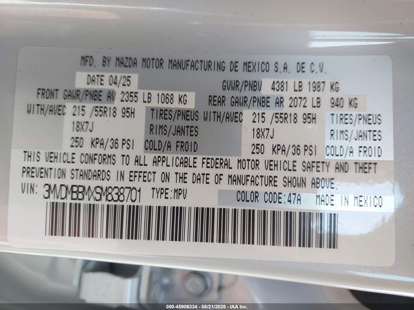 2025 MAZDA CX-30 2.5 S SELECT SPORT