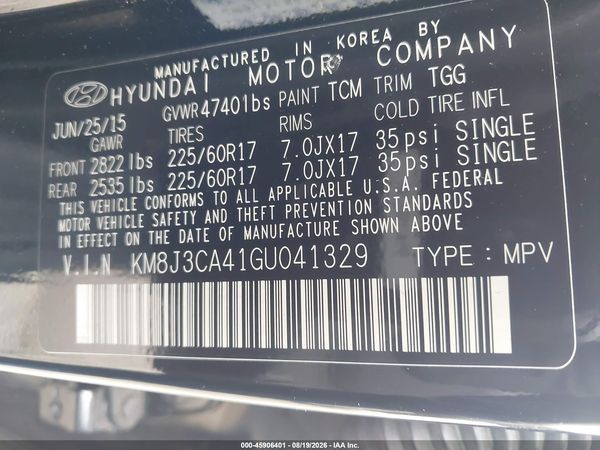2016 HYUNDAI TUCSON SE