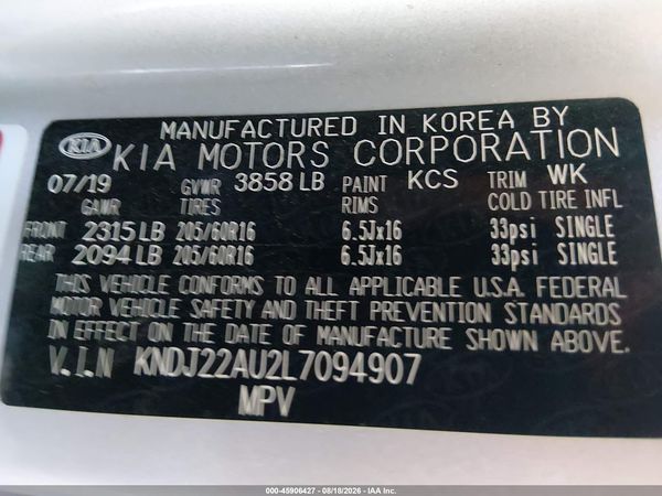 2020 KIA SOUL LX