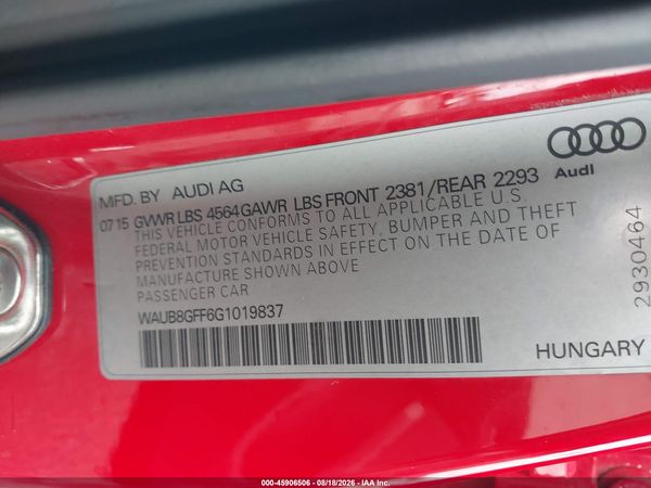 2016 AUDI A3 2.0T PREMIUM