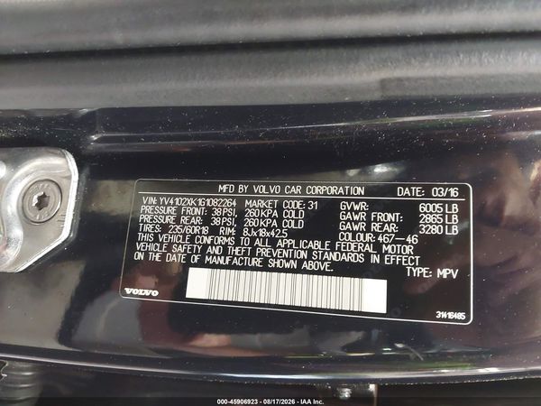 2016 VOLVO XC90 T5 MOMENTUM