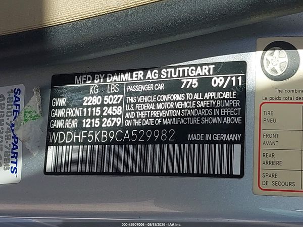 2012 MERCEDES-BENZ E 350 E350