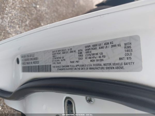 2022 RAM 2500 LARAMIE  4X4 6'4 BOX