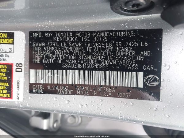 2025 LEXUS ES 350 350 Premium — I9