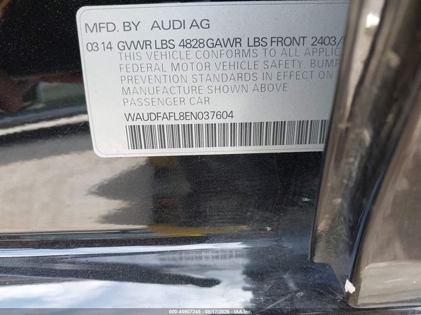 2014 AUDI A4 2.0T PREMIUM