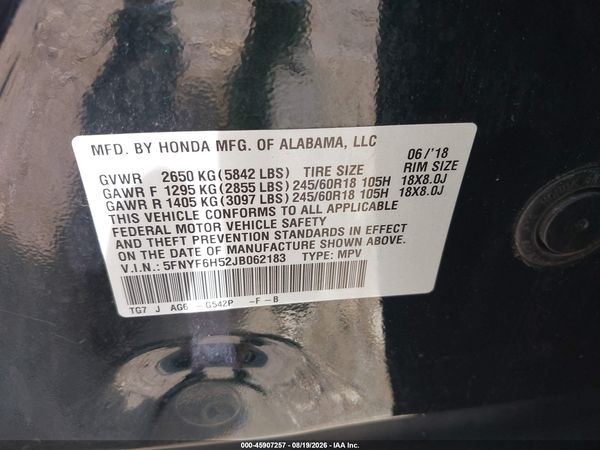 2018 HONDA PILOT EX-L