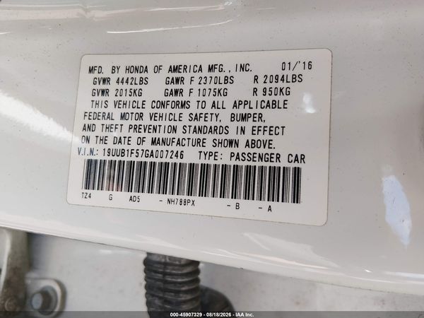 2016 ACURA TLX TECH
