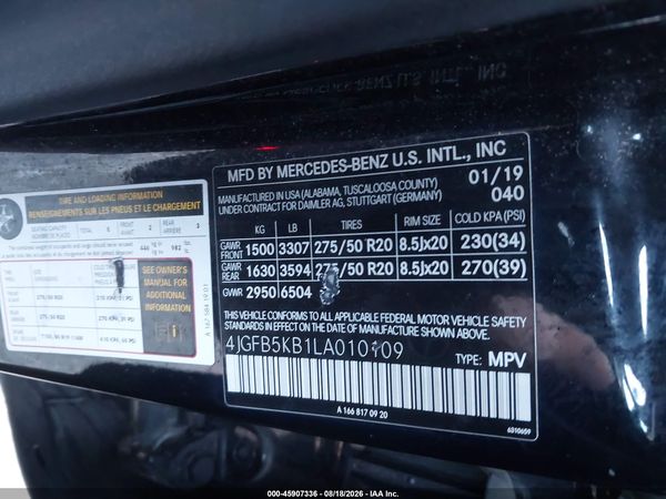 2020 MERCEDES-BENZ GLE 450 4MATIC