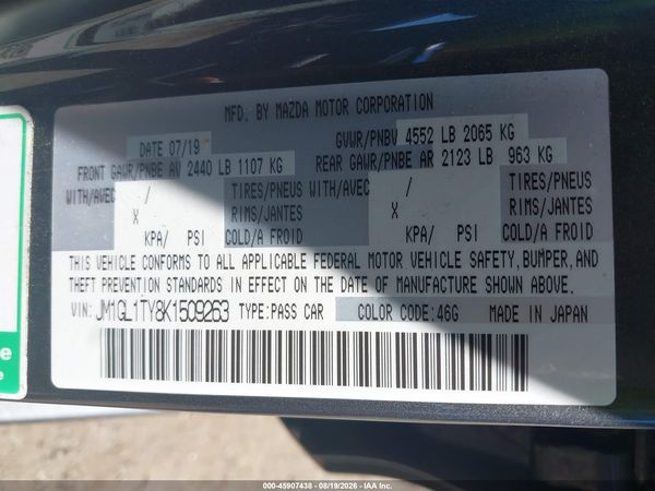 2019 MAZDA MAZDA6 GRAND TOURING