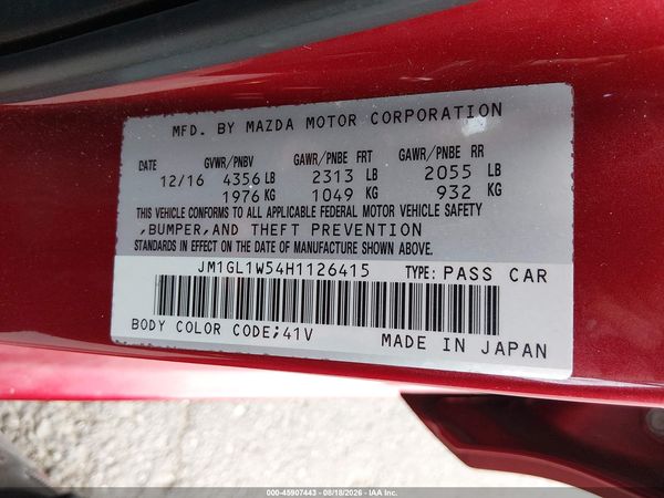 2017 MAZDA MAZDA6 GRAND TOURING