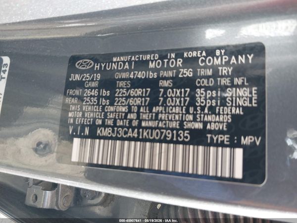 2019 HYUNDAI TUCSON VALUE